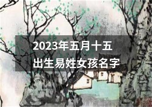 2023年五月十五出生易姓女孩名字